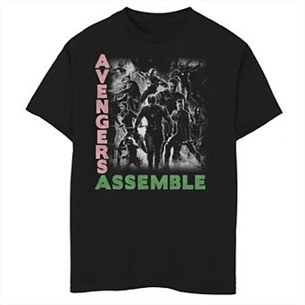 Boys 8-20 Marvel Black & White Group Graphic Tee