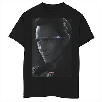 Boys 8-20 Marvel Avengers Endgame Loki Avenge The Fallen Poster Graphic Tee