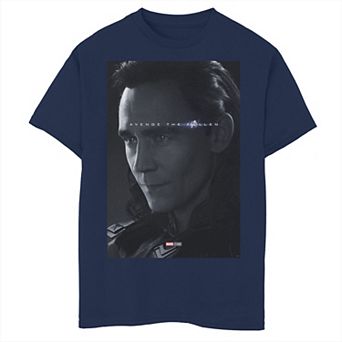 Boys 8-20 Marvel Avengers Endgame Loki Avenge The Fallen Poster Graphic Tee