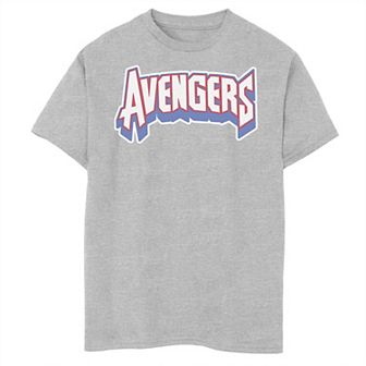 Boys 8-20 Marvel Avengers Retro Red White Blue Logo Graphic Tee
