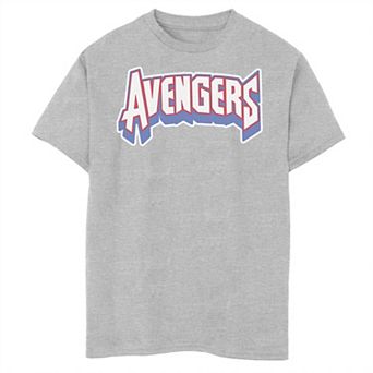 Boys 8-20 Marvel Avengers Retro Red White Blue Logo Graphic Tee