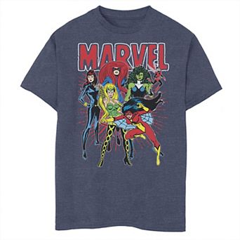 Boys 8-20 Marvel Women Group Shot Graphic Tee