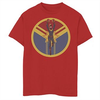 Boys 8-20 Marvel Avengers: Endgame Captain Marvel Circle Logo Graphic Tee
