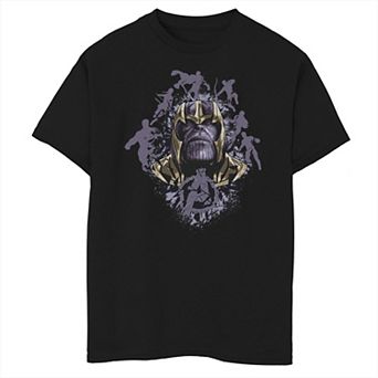Boys 8-20 Marvel Avengers Endgame Shatter Logo Hero Silhouettes Graphic Tee