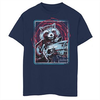 Boys 8-20 Marvel Infinity War Rocket Raccoon Digital Abstract Graphic Tee