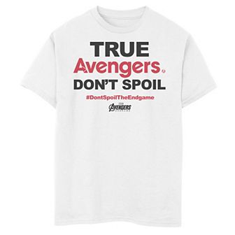 Boys 8-20 Marvel Avengers Endgame True Avengers Don't Spoil Graphic Tee