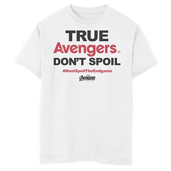 Boys 8-20 Marvel Avengers Endgame True Avengers Don't Spoil Graphic Tee