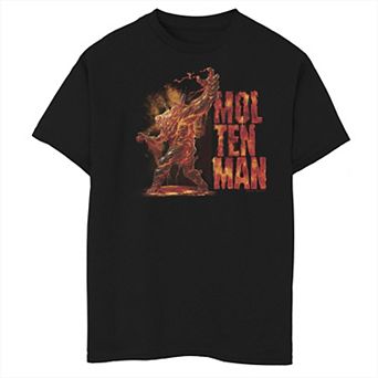 Boys 8-20 Marvel Spider-Man Far From Home Molten Man Word Stack Graphic Tee