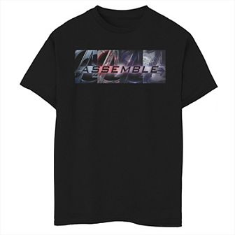 Boys 8-20 Marvel Avengers: Endgame Assemble Logo Panels Graphic Tee