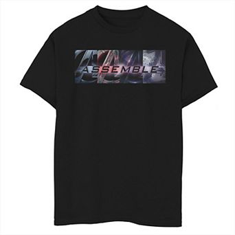 Boys 8-20 Marvel Avengers: Endgame Assemble Logo Panels Graphic Tee