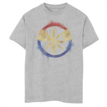 Boys 8-20 Marvel Avengers Endgame Captain Marvel Spray Paint Logo Graphic Tee