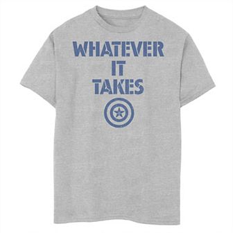 Boys 8-20 Marvel Avengers Endgame Whatever It Takes Captain America Logo Graphic Tee