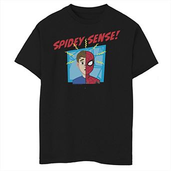 Boys 8-20 Marvel Spider-Man Far From Home Spidey Sense Face Split Graphic Tee