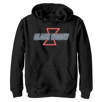 Boys 8-20 Marvel Black Widow Neon Logo Graphic Fleece Hoodie