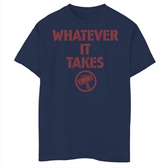 Boys 8-20 Marvel Avengers Endgame Whatever It Takes Thor Logo Graphic Tee