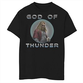 Boys 8-20 Marvel Avengers: Endgame Thor God Of Thunder Circle Portrait Graphic Tee