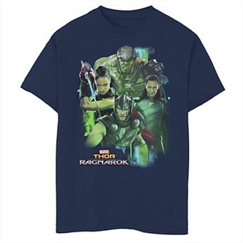 Boys 8-20 Marvel Thor Ragnarok Loki Hulk Valkyrie Team Graphic Tee