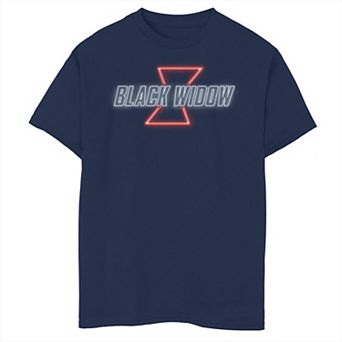 Boys 8-20 Marvel Black Widow Neon Logo Graphic Tee