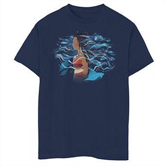Disney's Moana Boys 8-20 in Ocean Artsy Graphic Tee