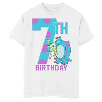 Disney / Pixar's Monsters Inc. Boys 8-20 Mike & Sully Happy 7th Birthday Graphic Tee