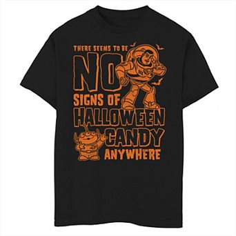 Disney / Pixar's Toy Story Boys 8-20 Buzz No Signs Of Halloween Candy Graphic Tee
