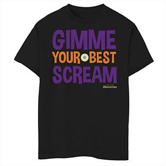 Disney / Pixar's Monsters Inc. Boys 8-20 Gimme Your Best Scream Text Graphic Tee