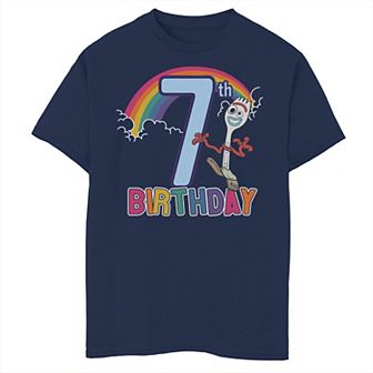 Disney / Pixar's Toy Story 4 Boys 8-20 Forky 7th Rainbow Birthday Graphic Tee