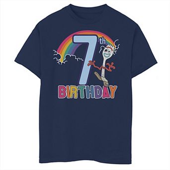 Disney / Pixar's Toy Story 4 Boys 8-20 Forky 7th Rainbow Birthday Graphic Tee