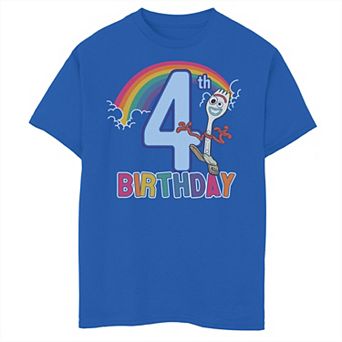 Disney / Pixar's Toy Story 4 Boys 8-20 Forky 4th Rainbow Birthday Graphic Tee