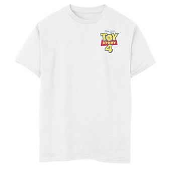 Disney / Pixar's Toy Story 4 Boys 8-20 Movie Logo Left Chest Pocket Graphic Tee