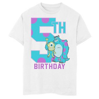 Disney / Pixar's Monsters Inc. Boys 8-20 Mike & Sully Happy 5th Birthday Graphic Tee