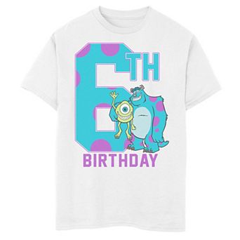 Disney / Pixar's Monsters Inc. Boys 8-20 Mike & Sully Happy 6th Birthday Graphic Tee