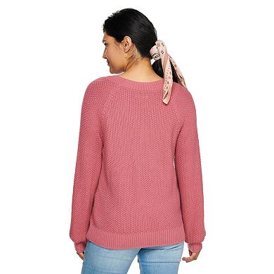Women's Sonoma Goods For Life® V-Neck Balloon-Sleeve Sweater