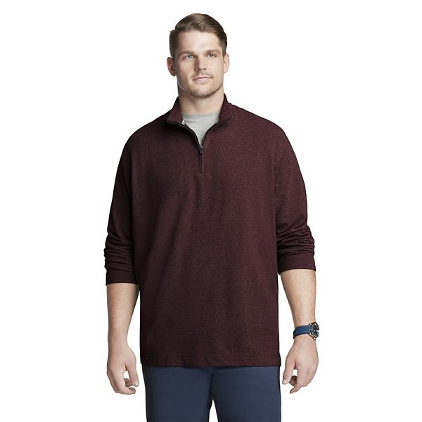 Big & Tall Van Heusen Essential Classic-Fit Ottoman Quarter-Zip Pullover  Sweater