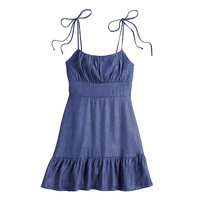 Juniors' Speechless Dress with Shoulder Ties