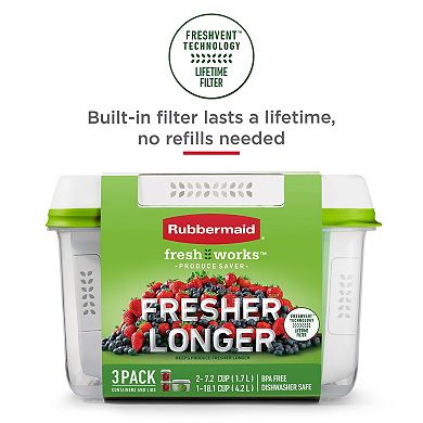 Rubbermaid FreshWorks Produce Saver 4-pc. Food Storage Container Set