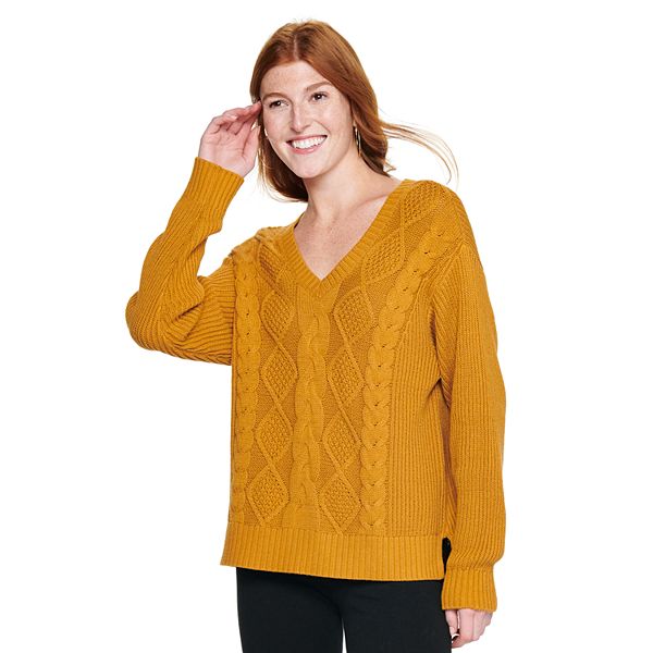 Women's Sonoma Goods For Life® Cable Mix Sweater