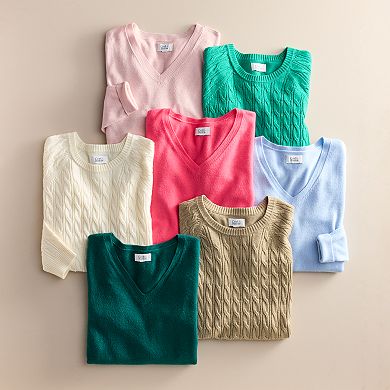 Women's Croft & Barrow® The Extra Soft V-Neck Sweater