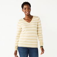 Croft & Barrow Women's The Extra Soft V-Neck Sweater Deals