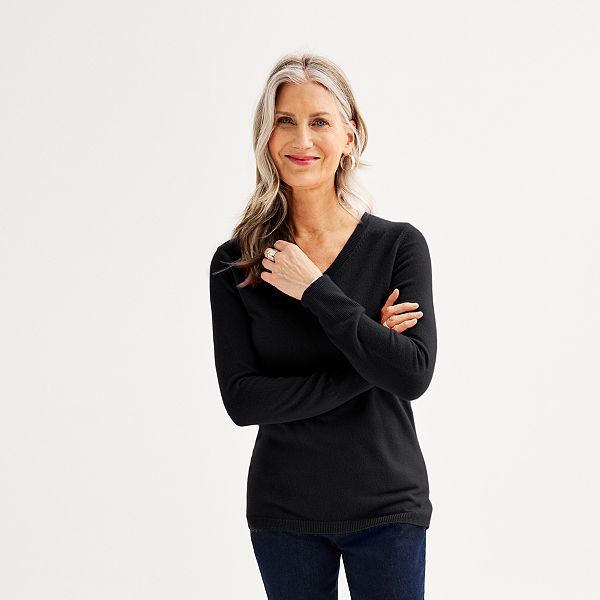 Women's Croft & Barrow® The Extra Soft V-Neck Sweater