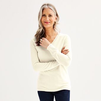 Women's Croft & Barrow® The Extra Soft V-Neck Sweater