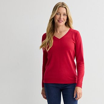 Women's Croft & Barrow® The Extra Soft V-Neck Sweater