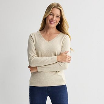 Women's Croft & Barrow® The Extra Soft V-Neck Sweater