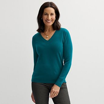 Women's Croft & Barrow® The Extra Soft V-Neck Sweater