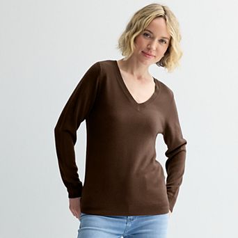 Women's Croft & Barrow® The Extra Soft V-Neck Sweater
