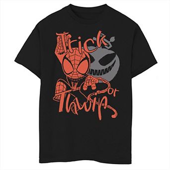 Boys 8-20 Marvel Spider-Man Trick or Thwip Pumpkin Halloween Graphic Tee