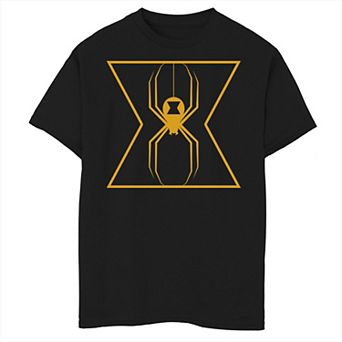 Boys 8-20 Marvel Black Widow Classic Retro Logo Tonal Orange Graphic Tee