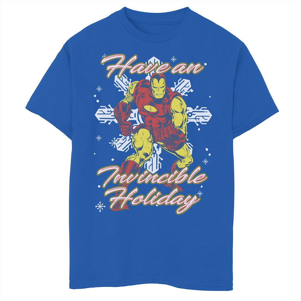 Boys 6-20 Marvel Iron Man Have An Invincible Holiday Christmas Graphic Tee