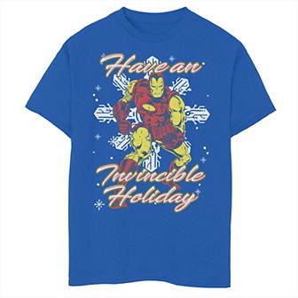 Boys 8-20 Marvel Iron Man Have An Invincible Holiday Christmas Graphic Tee
