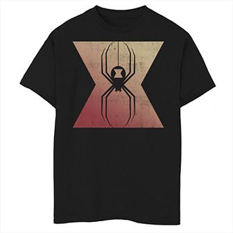 Boys 8-20 Marvel Black Widow Gradient Spider Logo Graphic Tee